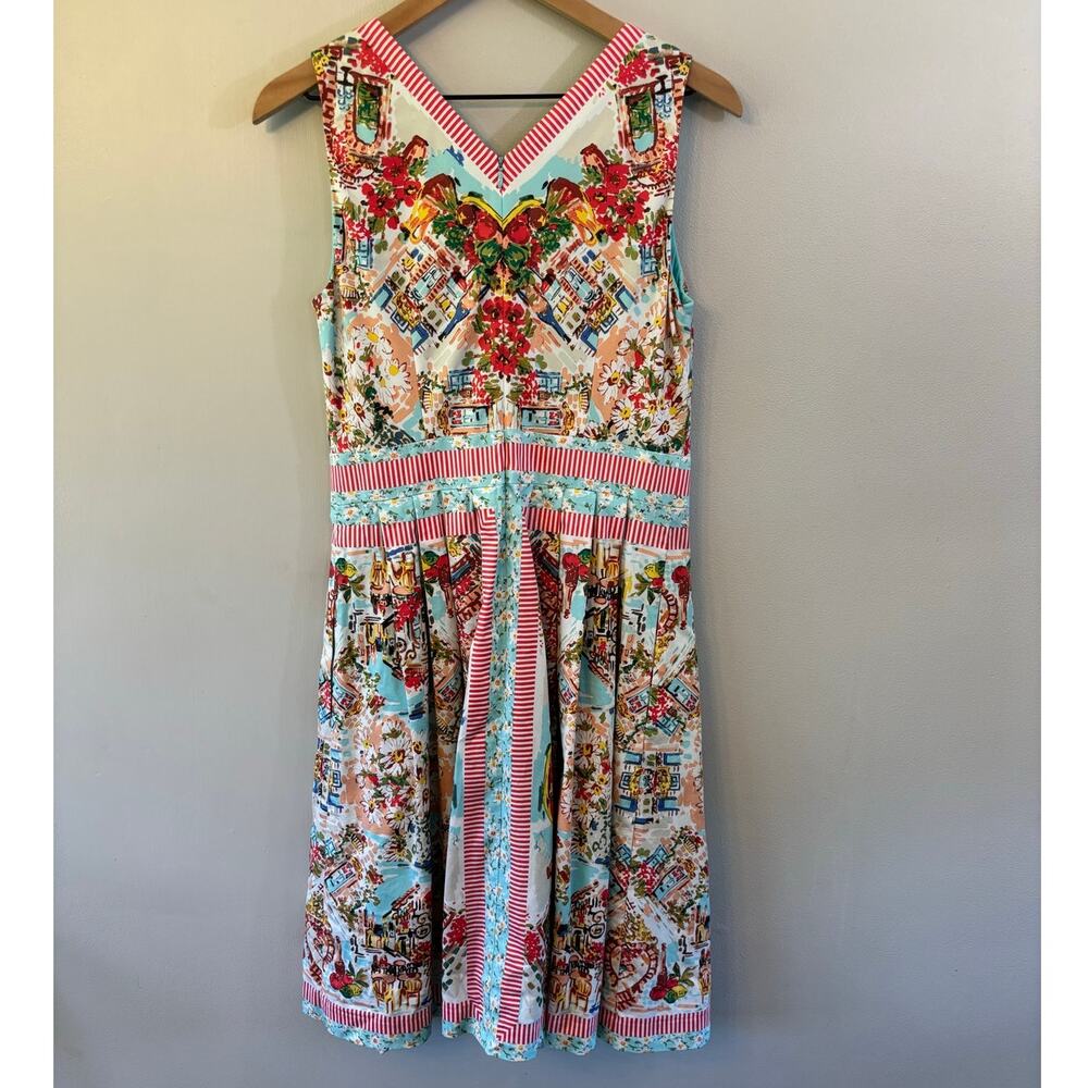 Talbot's Italian Bistro Sleeveless V-neck Fit and Flare Dress Size 6 - Picture 6 of 6